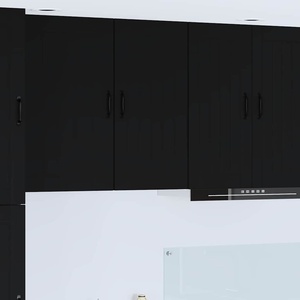vidaXL Стенен шкаф LUCCA Черно 40 x 31 x 80 см Инженерна дървесина (885026)