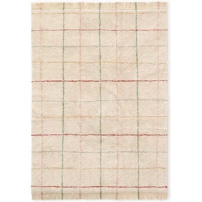 Lorena Canals Кремав ръчно изработен памучен килим подходящ за пране 140x200 cm Color Lines - Lorena Canals (C-COL-LINES-L)