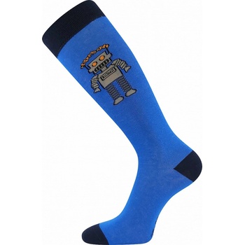 Chlapčenské podkolienky Robot modrá