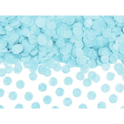 Konfety papierové kolieska modré Gender reveal narodenie chlapca -15 g