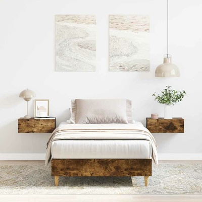 vidaXL Rám postele bez matrace Smoked Oak Engineered Wood