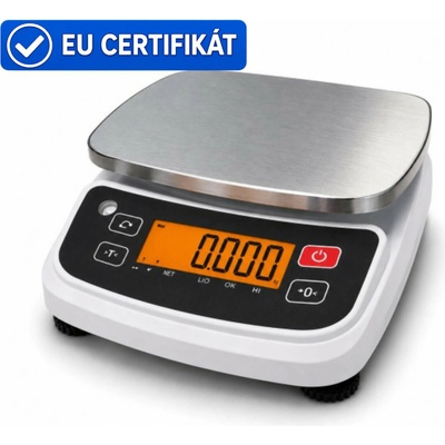 Gastro vodeodolná váha EDW do 30 kg s displejom z prednej strany a akumulátorom (IP68/IP69K) - Romasas
