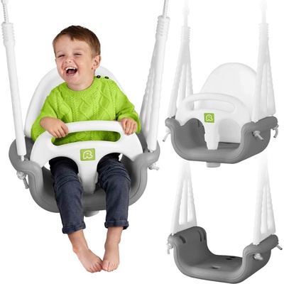 Ricokids Dětská houpačka 3v1 šedobílá
