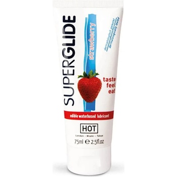 Лубрикант с аромат на ягода - HOT Superglide Strawberry 75ml (HOT0044119)