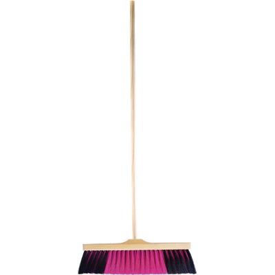 Tools Metla drevená 30 cm nylonový farebný vlas s drevenou borovicovou násadou