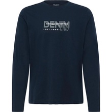 Blend BHKASMIR L/S Logo Tee tmavomodrá sivá