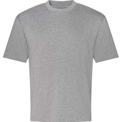 Unisex tričko oversized střihu Over žíhaná šedá