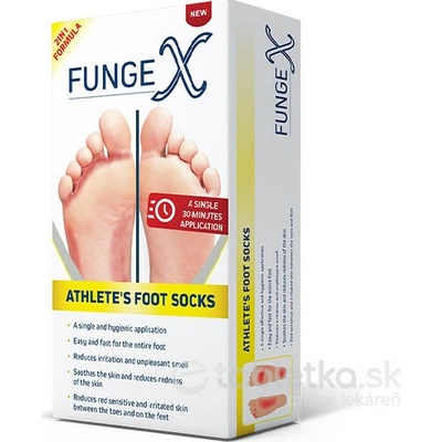 FungeX Jednorazové ponožky na podráždenú pokožku 1 pár