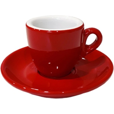 Nuova Point Palermo Caffé červené espresso šálky + podšálky 6 x 56 ml