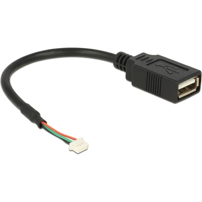 Delock USB 2.0 кабел с 1, 25 мм, 4-пинов USB 2.0 конектор тип А 15 см