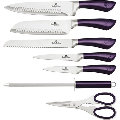 Berlingerhaus Purple Metallic Line BH 2670 sada nožov v stojane nerez 8 ks