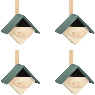 vidaXL Къщи за птици, 4 бр, 24x16x30 см, чам (47247)