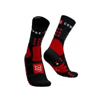 Compressport HIKING SOCKS BLACK/RED/WHITE