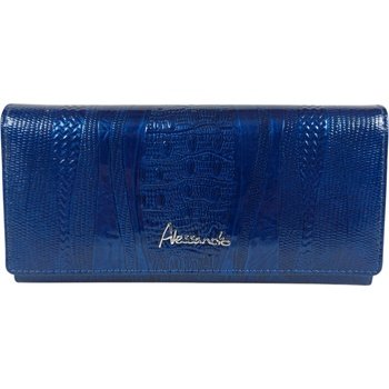 Синьо лачено портмоне - Alesa