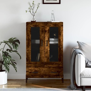 vidaXL Висок шкаф, опушен дъб, 69, 5x31x115 см, инженерно дърво (828313)