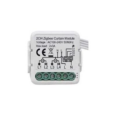 Mini ZigBee vypínač pro žaluzie/rolety 2CH Smartica MI08Z
