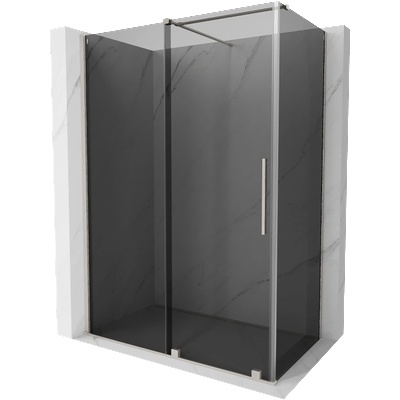 Mexen Velar плъзгаща се душ кабина 140 x 75 см, графит, четкан никел - 871-140-075-41-97 (871-140-075-41-97)