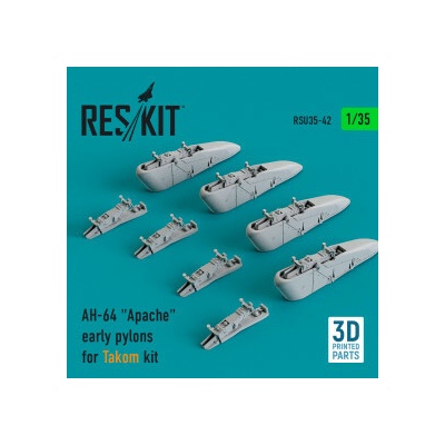 Takom Reskit AH-64Apache early pylons for kit 3D Printed 1:35