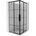 Mexen Rox Duo плъзгаща се душ кабина 85 x 85 см, черна решетка, черна - 8C2D-085-085-70-77 (8C2D-085-085-70-77)