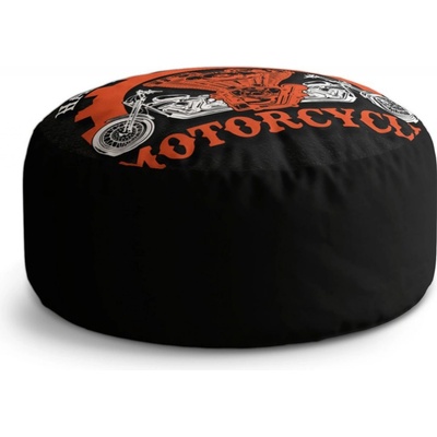 Sablio Taburet Circle Harley-Davidson motor Černé pozadí: 40x50 cm