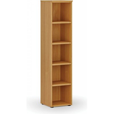 Primo Kancelářský regál WOOD, 1781 x 400 x 420 mm, buk – Zboží Mobilmania