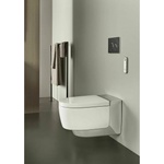 Geberit Окачена тоалетна чиния Geberit AquaClean Mera Comfort с капак с плавно затваряне и електрическо биде (146.210.21.1)