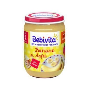 Bebivita Пюре Bebivita, Ябълка и банан, 190гр, 9007253104739