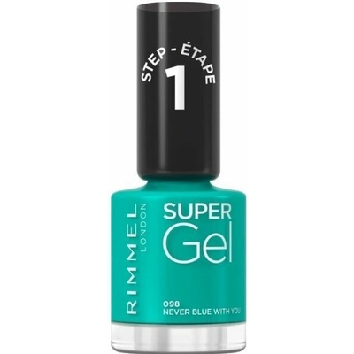 Rimmel London RIMMEL Super Gel, lak na nechty 098 Never Blue with You 12 ml, 098 Never B.