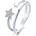 Silenti Jewelry Сребърен пръстен "Звезда" - 7 - 54.5мм (17.2мм диам. )