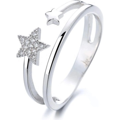 Silenti Jewelry Сребърен пръстен "Звезда" - 7 - 54.5мм (17.2мм диам. )