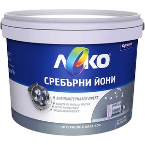 ЛЕКО БОЯ ИНТЕРИОРНА ЛЕКО СРЕБЪРНИ ЙОНИ 15л БЯЛА (20-100501)