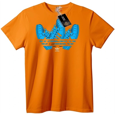 NOONEBRAND Тениска Adidas Синьо Кецове Лого - L, White