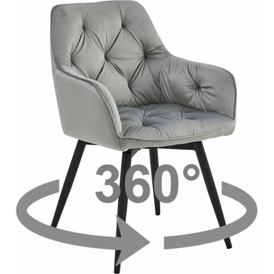 Textilomanie Jork velvet světle šedé