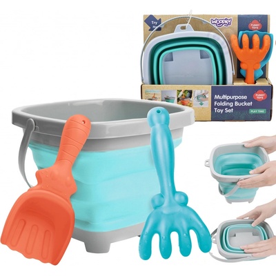 Bavytoy Sada skládací kyblíček s lopatkou a hrabičkami