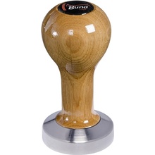 Buna Café Tamper dub lak, TP, nerez mat, plochý 49 mm