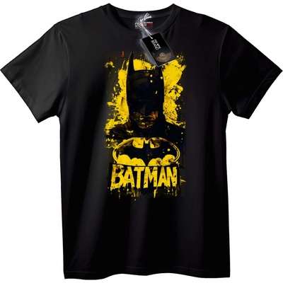 NOONEBRAND Тениска Batman Жълто лого - 4XL, Black