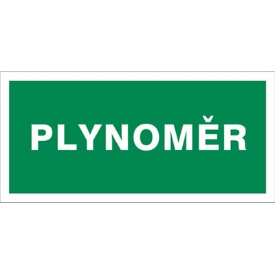 Značka Plynoměr, samolepicí fólie, 100 × 210 mm BZ FT944