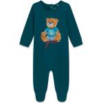 Guess Бебешки памучен гащеризон Guess Bear - Изумрудено зелено / Петрол