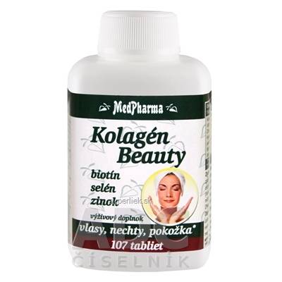 MedPharma Kolagén Beauty – biotín, selén, zinok tbl 1x107 ks, 8594045475999