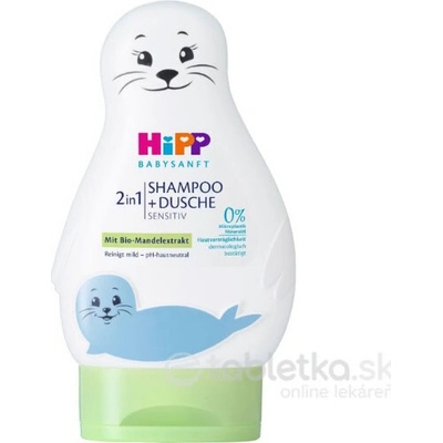 HiPP BabySANFT šampón na Telo a vlasy 2v1 s výťažkom z Bio mandlí 200 ml