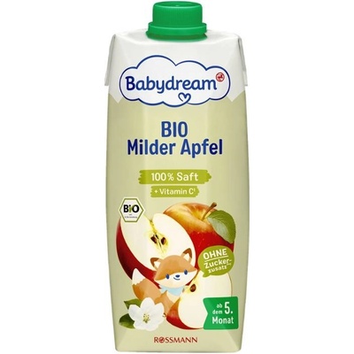 Babydream BIO 100% jablečná šťáva s vitaminem C 500 ml – Sleviste.cz