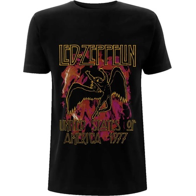 NNM мъжка тениска Led Zeppelin - Black Flames - NNM - RTLZETSBBLA