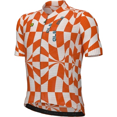 Alé Мъжка фланелка с къс ръкав за колоездене Alé PR-E Multiverso 2.0 S/S Jersey Cycling jersey - Lobster Orange (056-3946-0114)