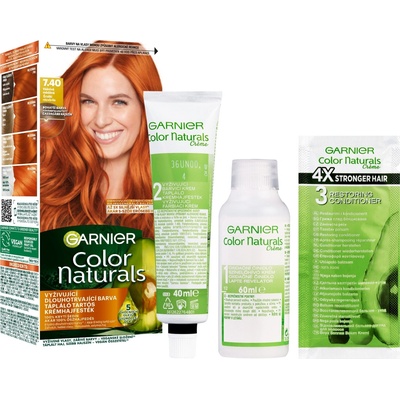 Garnier Color Naturals permanentní barva na vlasy 7.40 Vášnivá měděná 60+40+10 ml