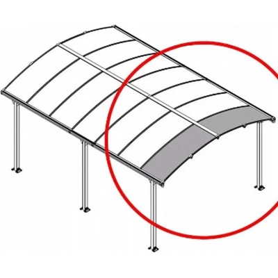 Palram 705202 Rozširovací modul pre prístrešky radu Arcadia 70 cm