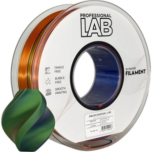 Professional Lab FG-P106-E1, 3D нишка, PLA Silk, 1, 75mm, 1000g, Tri Color, Многоцветен (Orange, Blue, Green) (FG-P106-E1)