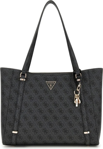 Borsa A Tracolla GUESS Eco Erica Elite Tote, Colore Cream Logo, In Materiale Riciclato, 33x26x8 Cm