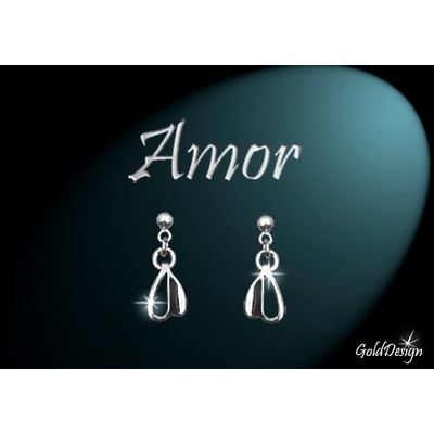 Gold Design Amor náušnice rhodium GD865