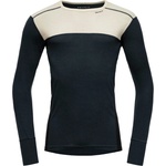 Devold Мъжко мериносово термобельо Devold Lauparen Merino 190 Shirt Merino base layer - Raw White / Ink / Black (015-1451-0613)