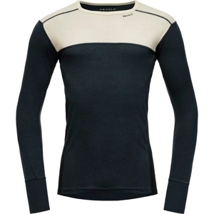 Devold Мъжко мериносово термобельо Devold Lauparen Merino 190 Shirt Merino base layer - Raw White / Ink / Black (015-1451-0613)